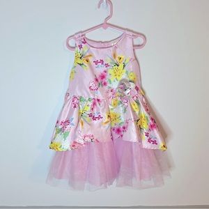 Wonder Nation girls size 4 pink floral dress